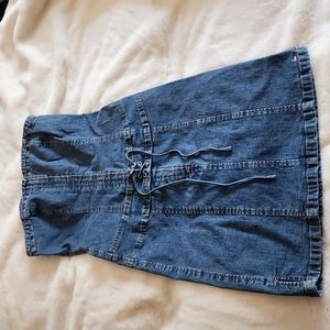 Strapless jean Tommy Hilfiger dress size M & grace elements size8 leopard jacket